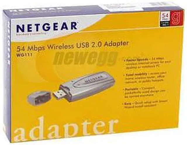 Alt view image 3 of 3 - NETGEAR WG111 Wireless Adapter IEEE 802.11b/g USB 2.0 Up to 54Mbps Wireless Data Rates