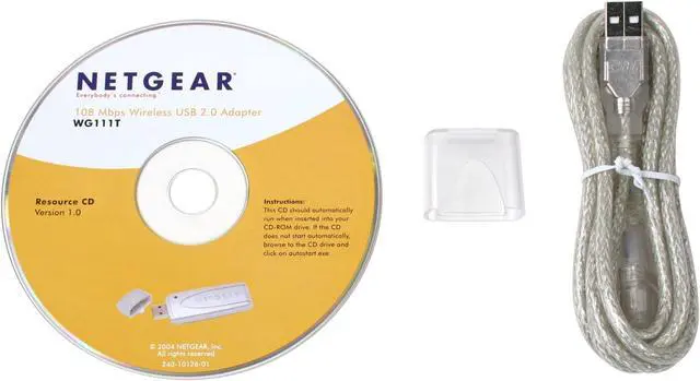 Alt view image 4 of 5 - NETGEAR WG111T Wireless Adapter IEEE 802.11b/g USB 2.0 Up to 108Mbps Wireless Data Rates