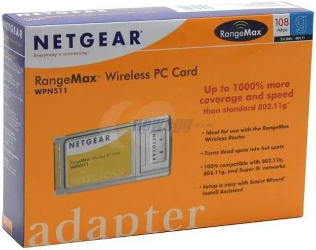 Alt view image 4 of 4 - NETGEAR WPN511 Wireless PC Card