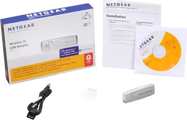 Alt view image 4 of 4 - NETGEAR WG111US Wireless Adapter IEEE 802.11b/g USB 2.0 Up to 54Mbps Wireless Data Rates