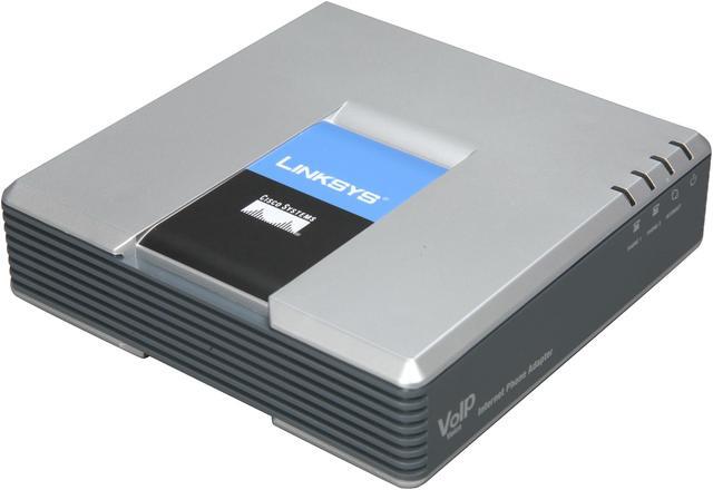 Unlocked VoIP , Internet Phone Adapter PAP2T With 2 Ports For Voice