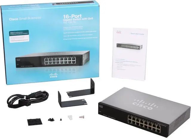 Alt view image 5 of 5 - Cisco Small Business SR2016T-NA Unmanaged Unmanaged Switch with QoS