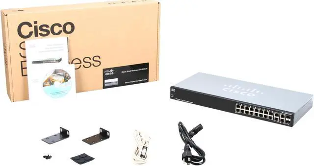 Alt view image 5 of 5 - Cisco SG300-20 (SRW2016-K9-NA) 20-port Gigabit Managed Switch