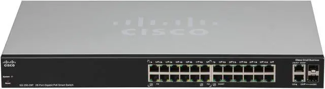 Alt view image 2 of 5 - Cisco Small Business 200 Series SLM2024PT-NA Smart PoE Gigabit Switch SG200-26P