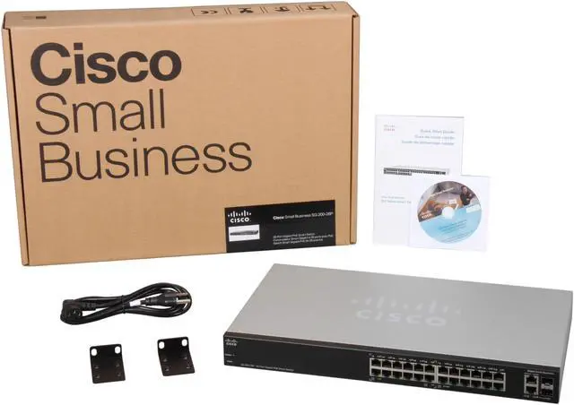 Alt view image 5 of 5 - Cisco Small Business 200 Series SLM2024PT-NA Smart PoE Gigabit Switch SG200-26P