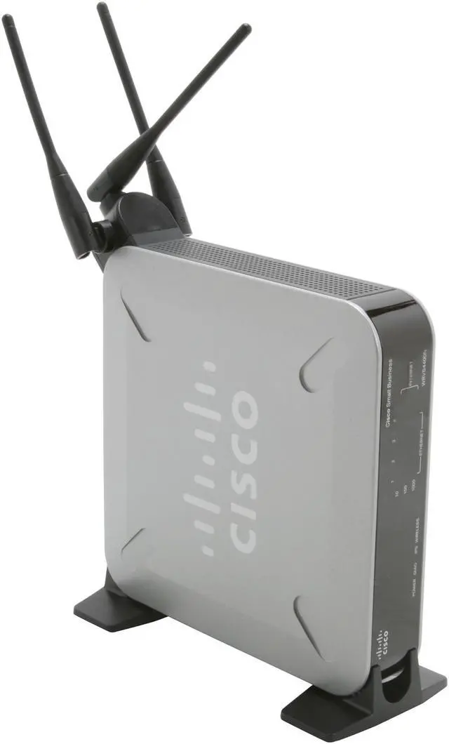 Main image of Cisco Small Business WRVS4400N-RF Secure, High-speed Wireless-N Router Draft IEEE802.11n, IEEE802.11g, IEEE802.11b, IEEE802.3, IEEE802.3u, 802.1X (security authentication), 802.11i - Ready (security WPA2), 802.11e - Ready (wireless QoS), IP