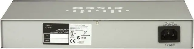 Alt view image 4 of 5 - Cisco Small Business 100 Series SF100-16-NA Unmanaged 16-Port Ethernet Switch