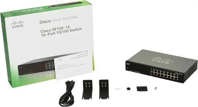 Alt view image 5 of 5 - Cisco Small Business 100 Series SF100-16-NA Unmanaged 16-Port Ethernet Switch