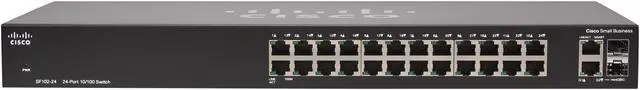 Alt view image 2 of 5 - Cisco Small Business 100 Series SF102-24-NA Unmanaged 24-Port Gigabit Switch