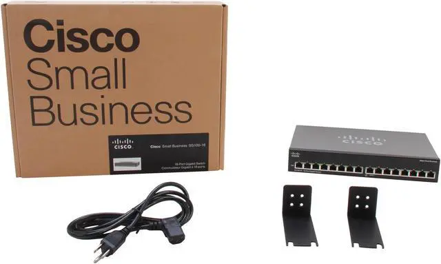 Alt view image 7 of 6 - Cisco Small Business 100 Series SG100-16-NA Unmanaged 16-Port Gigabit Switch