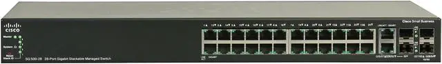 Alt view image 2 of 5 - Cisco Small Business 500 Series SG500-28-K9-NA Managed Stackable Gigabit Ethernet Switch