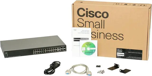 Alt view image 5 of 5 - Cisco Small Business 500 Series SG500-28-K9-NA Managed Stackable Gigabit Ethernet Switch