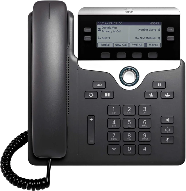 Main image of Cisco 7841 IP Phone - Corded - Wall Mountable - 4 x Total Line - VoIP - 3.5" - 2 x Network (RJ-45) - PoE Ports | CP-7841-K9=