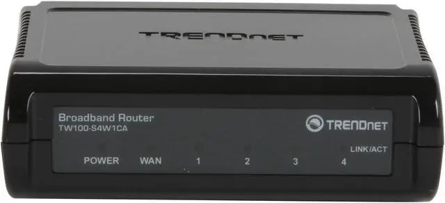 Alt view image 2 of 5 - TRENDnet TW100-S4W1CA DSL/Cable Broadband Router 1 x 10/100Mbps WAN Ports 4 x 10/100Mbps LAN Ports