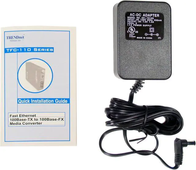 Alt view image 4 of 5 - TRENDnet 100Base-TX to 100Base-FX Multi Mode ST Fiber Media Converter, 2km (1.2 Miles), Auto-Negotiation, Auto-MDIX, Full-Duplex, Fiber to Ethernet Converter, Black, TFC-110MST