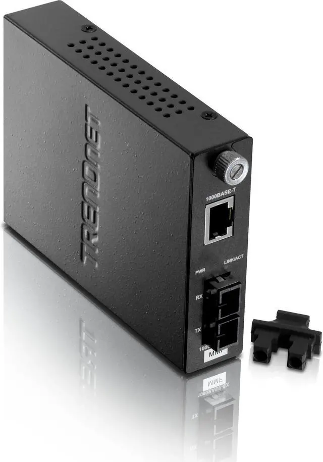 Alt view image 3 of 5 - TRENDnet Intelligent 1000Base-T to 1000Base-SX Multi-Mode SC Fiber Media Converter, Up to 550M (1800 ft), Fiber to Ethernet Converter, 2Gbps Switching Capacity, Black, TFC-1000MSC