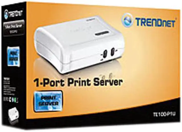 Alt view image 4 of 4 - TRENDnet TE100-P1U Mini Print Server RJ45 USB 2.0