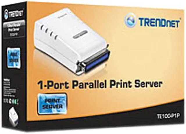 Alt view image 4 of 4 - TRENDnet TE100-P1P Parallel Print Server RJ45 IEEE 1284 Male Centronics (DB-36)