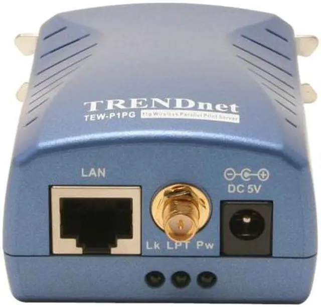 Alt view image 4 of 6 - TRENDnet TEW-P1PG Wireless Parallel Print Server 802.11b / g, RJ45 IEEE 1284 Male Centronics (DB-36)