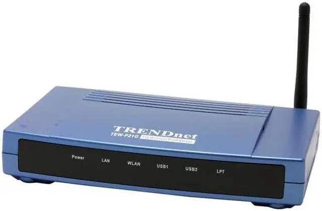 Alt view image 2 of 5 - TRENDnet TEW-P21G Wireless 3-Port Print Server 802.11b / g, RJ45 1x Parallel DB25 (Female) Port.
2 x USB 2.0, 1.1 Compliant USB Type A Port.