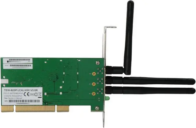 Alt view image 4 of 5 - TRENDnet TEW-623PI Wireless N Adapter IEEE 802.11b/g/n 32-Bit PCI Rev. 2.1/2.2/2.3 Up to 300Mbps Wireless Data Rates