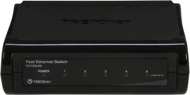 Alt view image 6 of 16 - TRENDnet 5-Port Unmanaged 10/100 Mbps GREENnet Ethernet Desktop Plastic Housing Switch, 5 X 10/100 Mbps Ports, 1Gbps Switching Capacity, TE100-S5