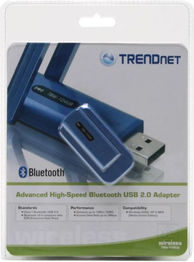 Alt view image 3 of 3 - TRENDnet TBW-104UB Advanced High-Speed Bluetooth Adapter