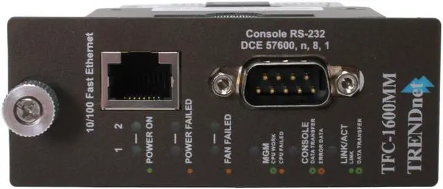 Alt view image 7 of 10 - TRENDnet SNMP Management Module for TFC-1600, Supports Port Based Management, Real Time Monitoring, Converter Speed, Link Activity, Duplex Status, Gigabit Port, TFC-1600MM