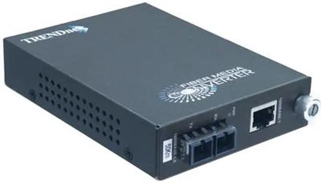 Main image of TRENDnet Intelligent 1000Base-T to 1000Base-FX Single Mode SC Type Fiber Media Converter (50 Km / 31 Miles), Fiber to Ethernet Converter, RJ-45 Port, Fiber Port, TFC-1000S50