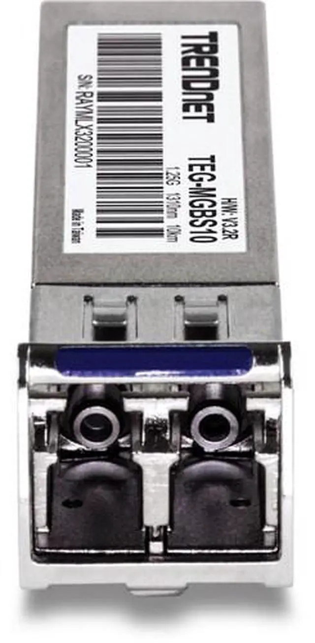 Alt view image 5 of 6 - TRENDnet SFP to RJ45 Mini-GBIC Single-Mode LC Module, TEG-MGBS10, For Single Mode Fiber, Distances up to 10km (6.2 Miles), Gigabit SFP Module, IEEE 802.3z Gigabit Ethernet