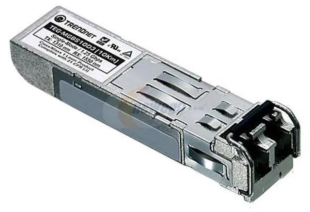 Main image of TRENDnet SFP to RJ45 Dual Wavelength Single-Mode LC Module, TEG-MGBS10D3, Must Pair with TEG-MGBS10D5 or a Compatible Module, Up to 10 km (6.2 Miles), Compatible with Standard SFP