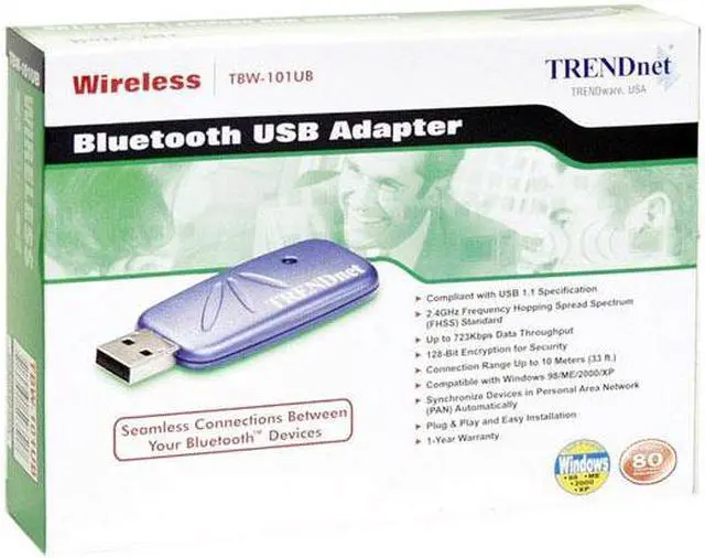 Alt view image 3 of 5 - TRENDnet TBW-101UB Bluetooth USB Adapter