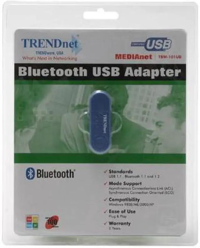 Alt view image 4 of 5 - TRENDnet TBW-101UB Bluetooth USB Adapter