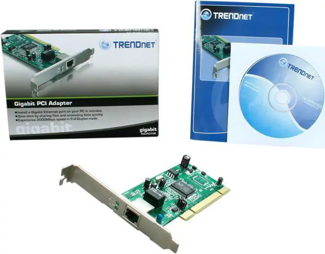 Alt view image 6 of 5 - TRENDnet TEG-PCITXR Gigabit Network Adapter 10/100/1000Mbps PCI 1 x RJ45