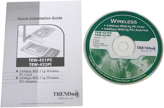 Alt view image 3 of 5 - TRENDnet TEW-421PC 802.11g Wireless PC Card