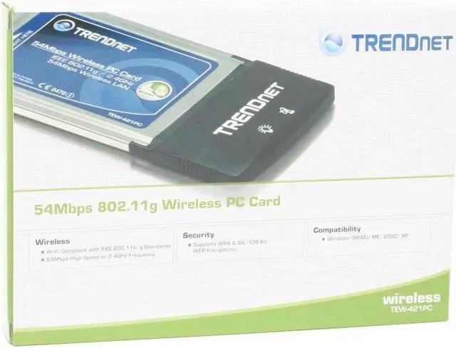 Alt view image 4 of 5 - TRENDnet TEW-421PC 802.11g Wireless PC Card