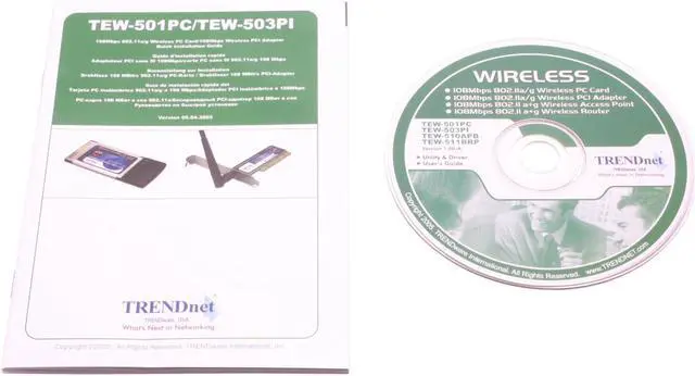 Alt view image 5 of 6 - TRENDnet TEW-503PI Wireless Adapter IEEE 802.11a/b/g 32bit PCI2.2 Up to 108Mbps Wireless Data Rates