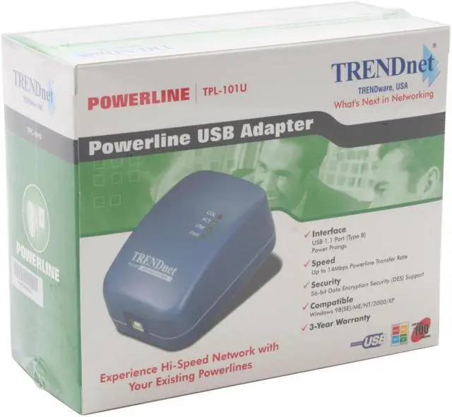 Alt view image 5 of 5 - TRENDnet TPL-101U Powerline USB Adapter Up to 14Mbps