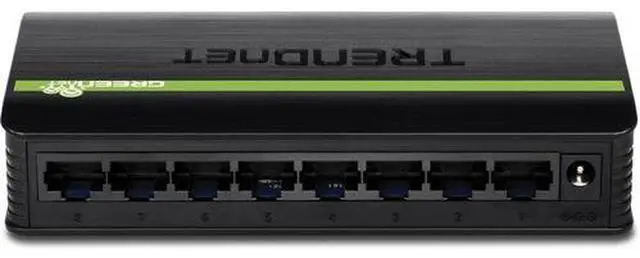 Alt view image 5 of 5 - TRENDnet 8-Port Unmanaged 10/100 Mbps GREENnet Ethernet Desktop Switch, TE100-S8, 8 x 10/100 Mbps Ethernet Ports, 1.6 Gbps Switching Capacity, Plastic Housing, Network Ethernet Switch, Plug & Play