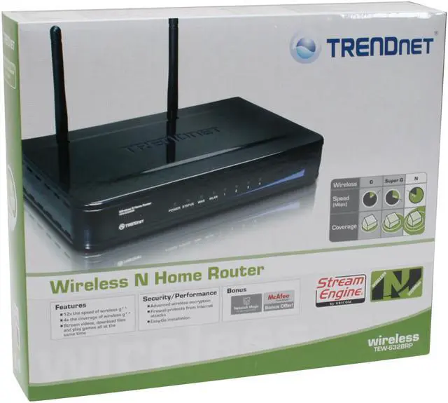 Alt view image 8 of 8 - TRENDnet TEW-632BRP 300Mbps Wireless N Home Router IEEE 802.3/3u, IEEE 802.11b/g, IEEE802.11n Draft 2