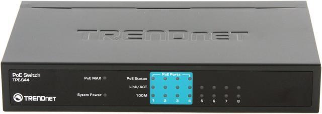 8-Port 10/100 Mbps PoE Switch - TRENDnet TPE-S44