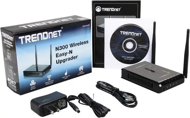 Alt view image 7 of 6 - TRENDnet TEW-637AP Wireless Easy-N-Upgrader 802.11b/g/n and 802.11e up to 300 Mbps