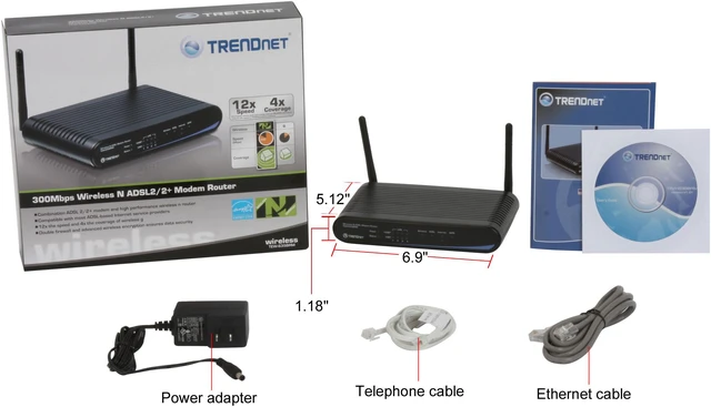 Truenet Modem TRENDnet TEW-635BRM Wireless ADSL2/2+ Modem Router - Newegg.com