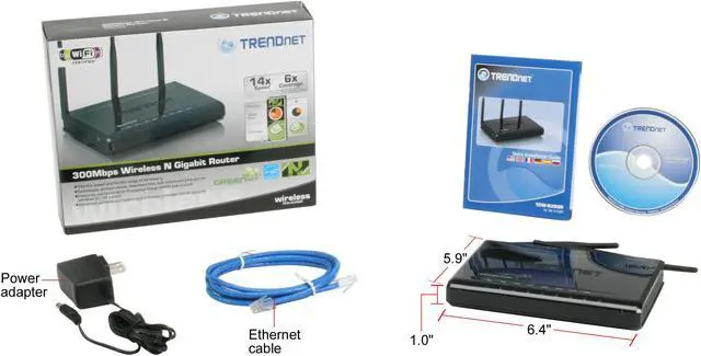 Alt view image 6 of 6 - TRENDnet TEW-639GR Wireless Gigabit Router 802.11b/g/n up to 300Mbps