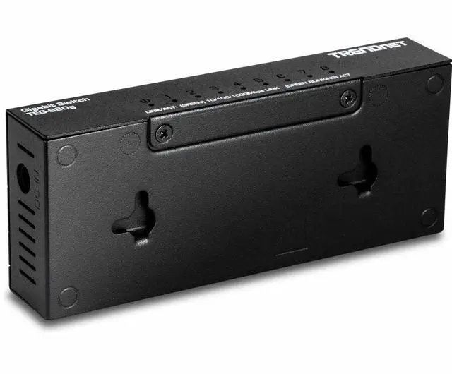 Alt view image 4 of 6 - TRENDnet 8-Port Unmanaged Gigabit GREENnet Desktop Metal Switch, Fanless, 16Gbps Switching Capacity, Plug & Play, Network Ethernet Switch, Lifetime Protection, Black, TEG-S80G