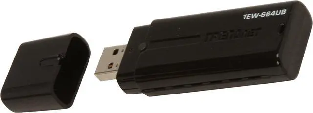 Alt view image 2 of 5 - TRENDnet TEW-664UB N600 Dual Band (2.4GHz 300Mbps/5GHz 300Mbps) Wireless USB Adapter