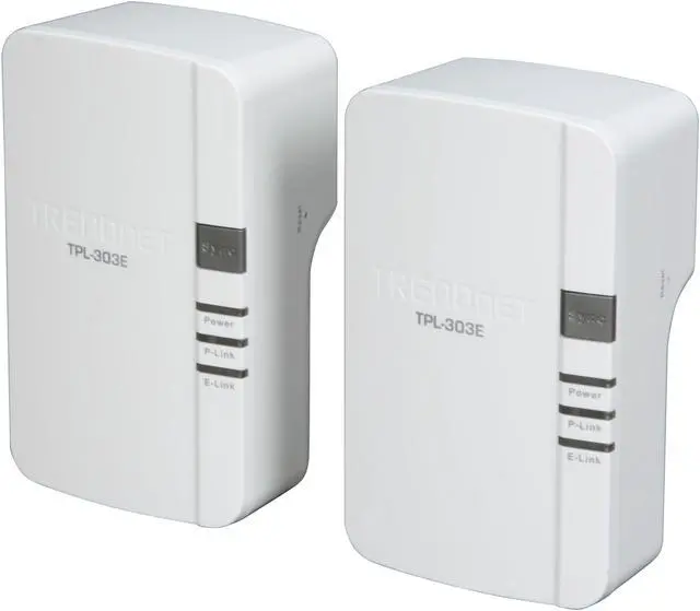 Main image of TRENDnet TPL-303E2K Powerline AV Adapter Kit Up to 200Mbps