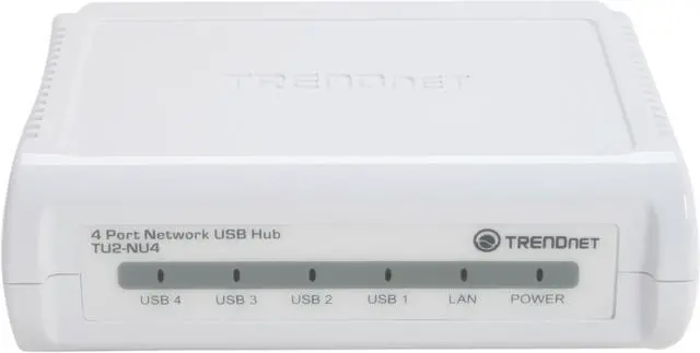 Alt view image 2 of 6 - TRENDnet TU2-NU4 4-Port Network USB Hub