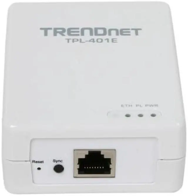 Alt view image 2 of 5 - TRENDnet TPL-401E Powerline 500 AV Adapter Up to 500Mbps