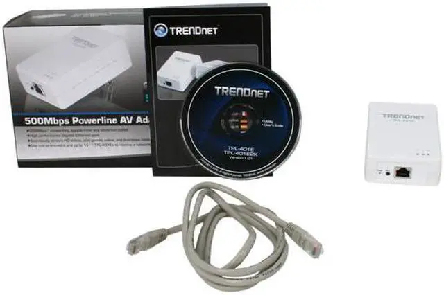 Alt view image 5 of 5 - TRENDnet TPL-401E Powerline 500 AV Adapter Up to 500Mbps